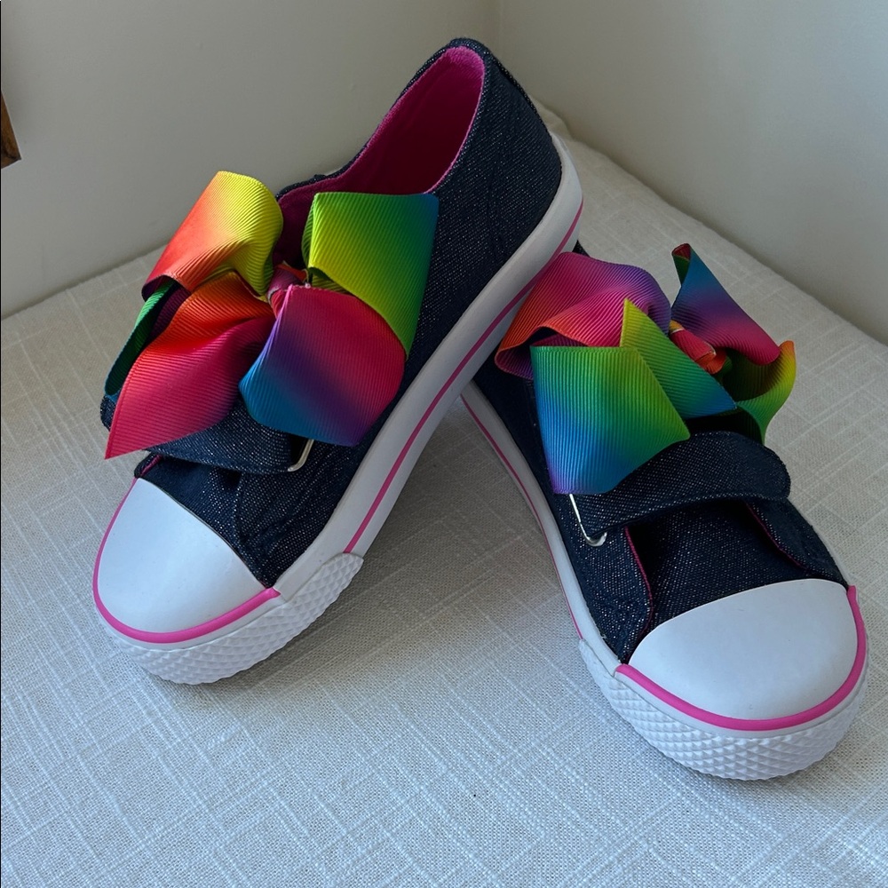 JoJo Siwa Rainbow Bow Denim Sneakers